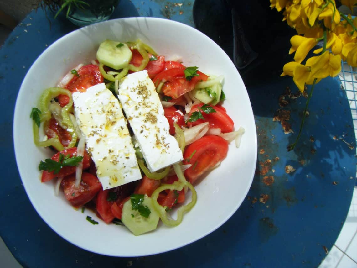 Myrolion High Phenolic Olive Oil used in Greek Salad
