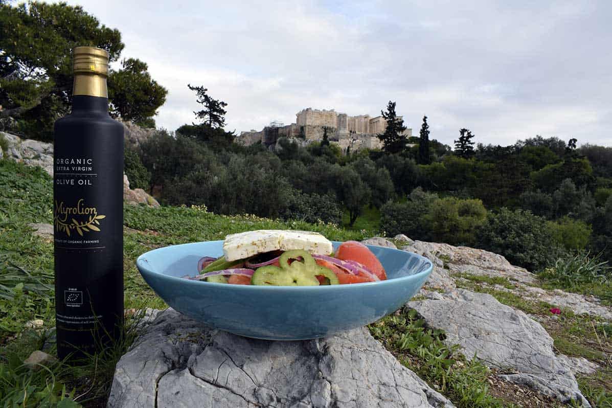 Greek Salad, Myrolion & The Acropolis Myrolion Best Olive Oil, Greek Salad & The Acropolis