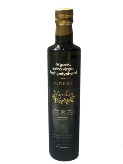 High Polyphenol Olive Oil Organic Cold Pressed Extra Virgin Myrolion 500ml